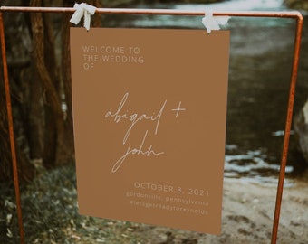 Savannah Vertical Wedding Sign | Boho Wedding Sign, Minimalist Wedding Sign, DIY Wedding, Wedding Sign Templates, Fall Wedding
