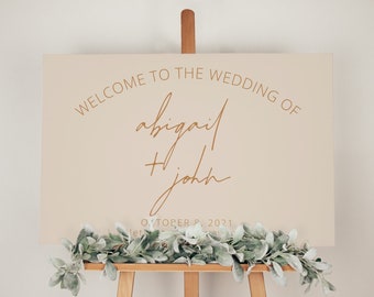 Savannah Horizontal Welcome Sign | Boho Wedding Sign, Minimalist Wedding Sign, DIY Wedding, Wedding Sign Template, Fall Wedding