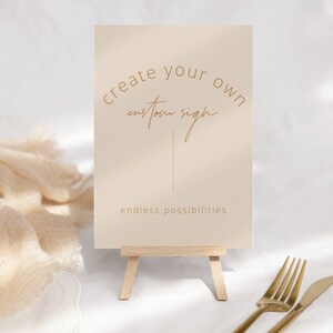 Savannah Custom Wedding Sign | Boho Wedding, Minimalist Wedding, Modern Wedding, DIY Wedding, Wedding Templates