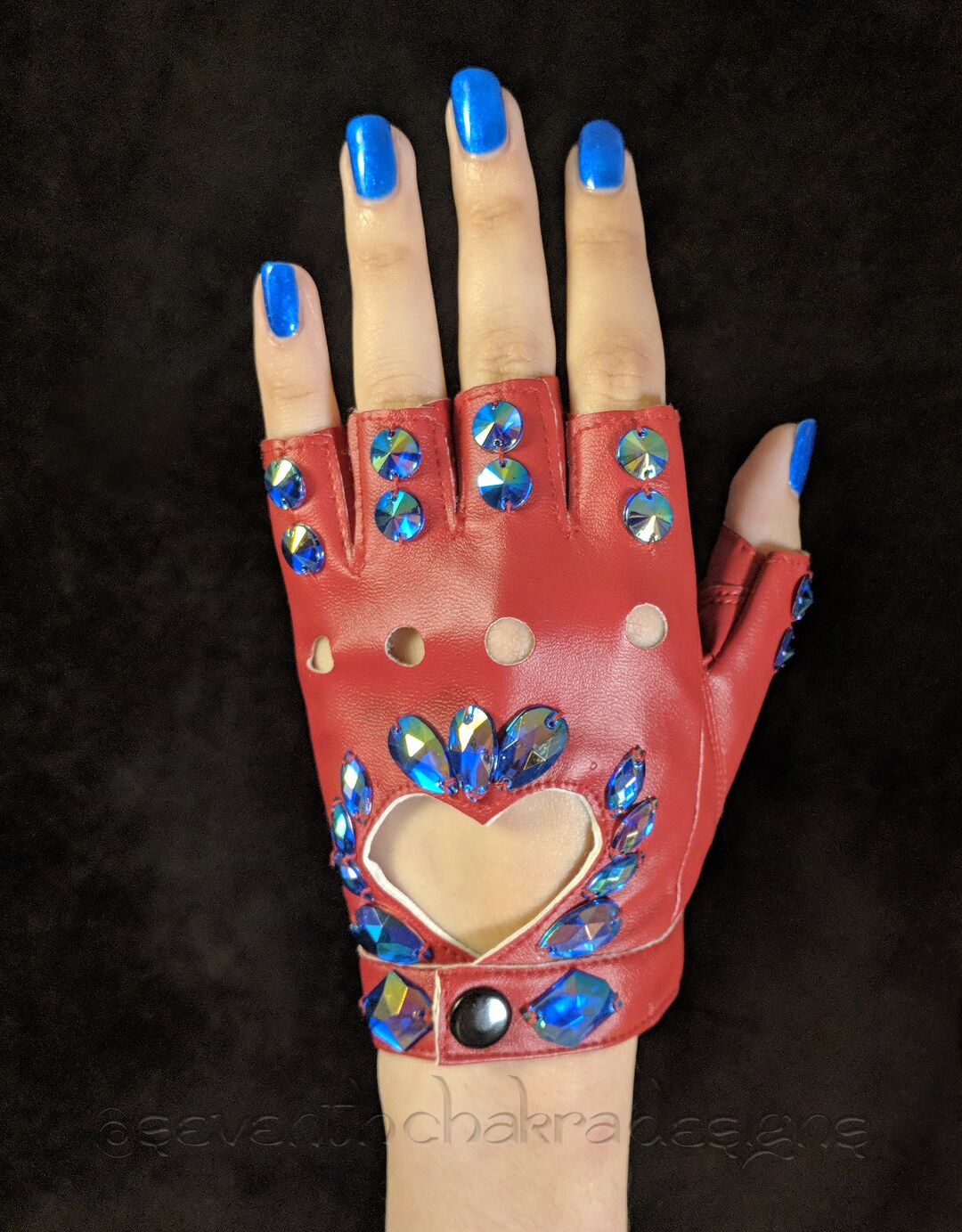 The Jaxon Bedazzled Rhinestone Jeweled Fingerless Burning Man / Music