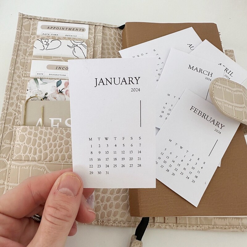 2024 monthly planner cards etsy