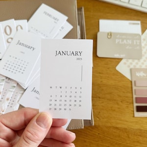 Calendrier mensuel 2025 Cartes de planification - Conception simple - Imprimable