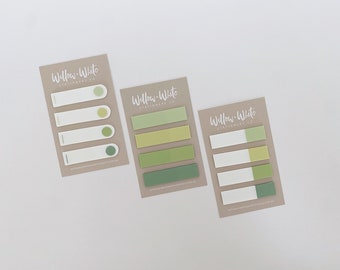 Page Flags Transparent - Spring - Planner Tabs - Planner Stickers in Neutral Colours