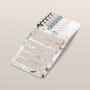 Carte florale beige pour agenda de tâches - Carte de journalisation