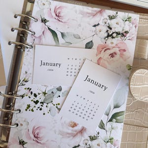 Printable 2026 Horizontal Monthly Calendar Planner Cards - Monday Start - Classic Design image 3
