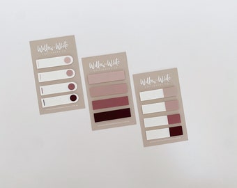Page Flags Transparent - Rose - Planner Tabs - Planner Stickers in Neutral Colours