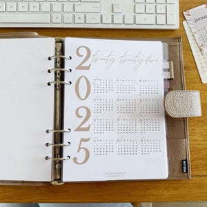Printable A5 2025 Neutral Calendar Planner Dashboard - MONDAY Start - Printable Planner Dashboard