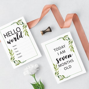 Cartes de jalons grossesse + bébé
