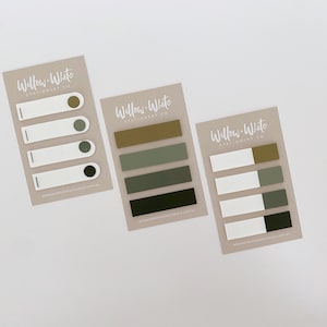 Page Flags Transparent - Olive - Planner Tabs - Planner Stickers in Neutral Colours