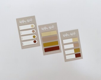 Page Flags Transparent - Warm - Planner Tabs - Planner Stickers in Neutral Colours