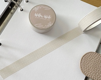 Beige Grid Washi Tape - 10m Washi Tape 15mm Washi Tape - Neutral Washi Tape - Planner Accessories