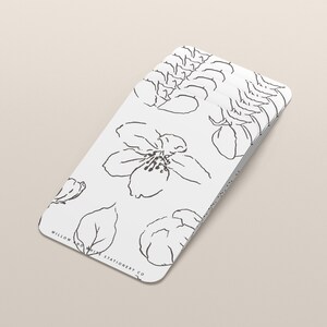 Carte de planificateur floral noir - Carte de journalisation
