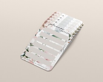 Floral Beige Planner Routine Card - Journaling Card