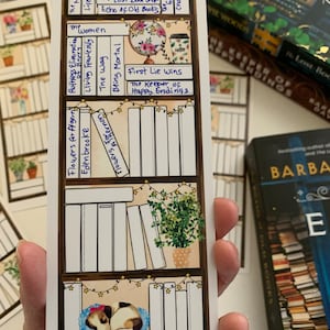 Books Tracker Bookmark, Reading Habit Tracker Bookmark, Book lover Gift for Bookworm, English Major Gift, Get lit bookmarks
