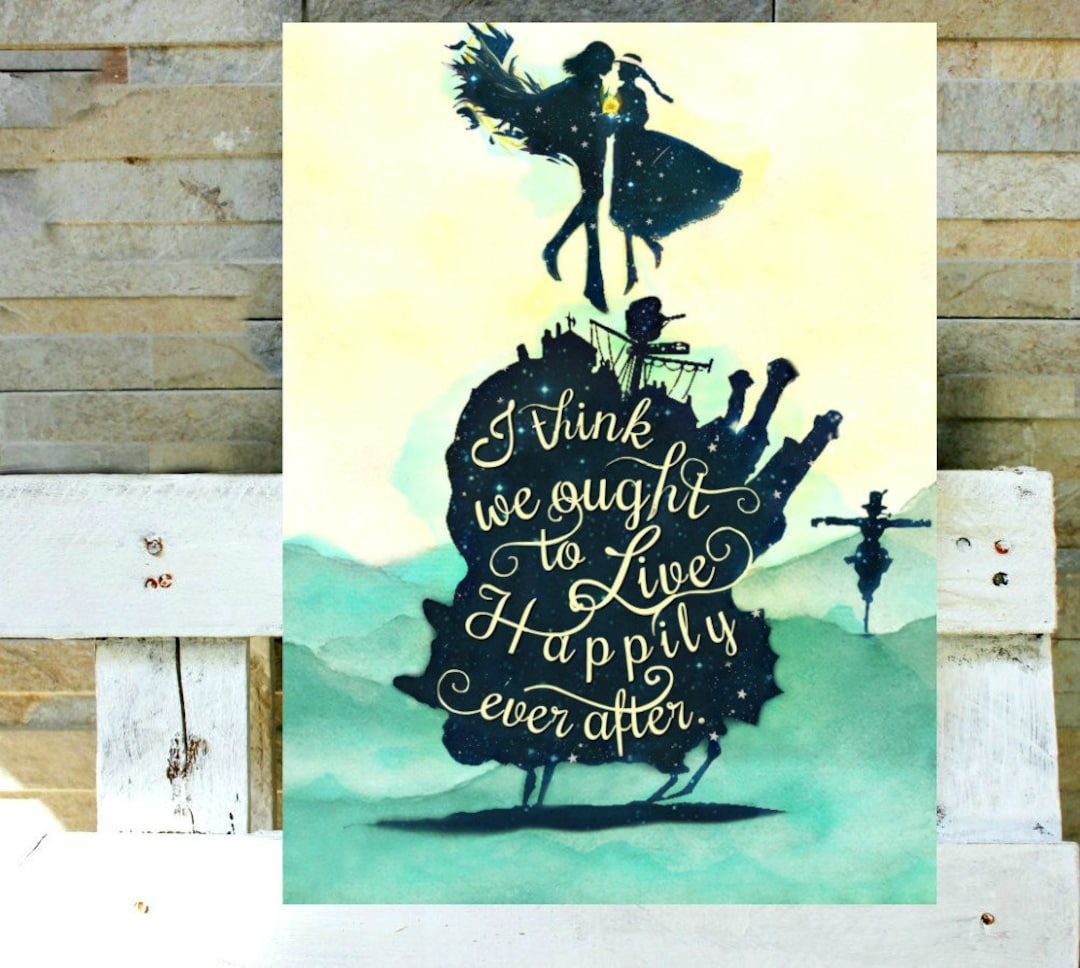 Howls Moving Castle Quotes, Howls Moving Castle Wall Art, Literary Wall  Decor, Bookish Gift, Anime Art, Custom Wedding Invitation - Etsy