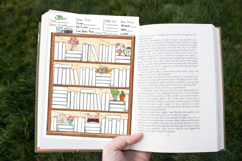 Book Reading Tracker, Reading Habit Tracker Bookmark, Book lover Gift for Bookworm, English Major Gift, Book Yearly Goal image 8