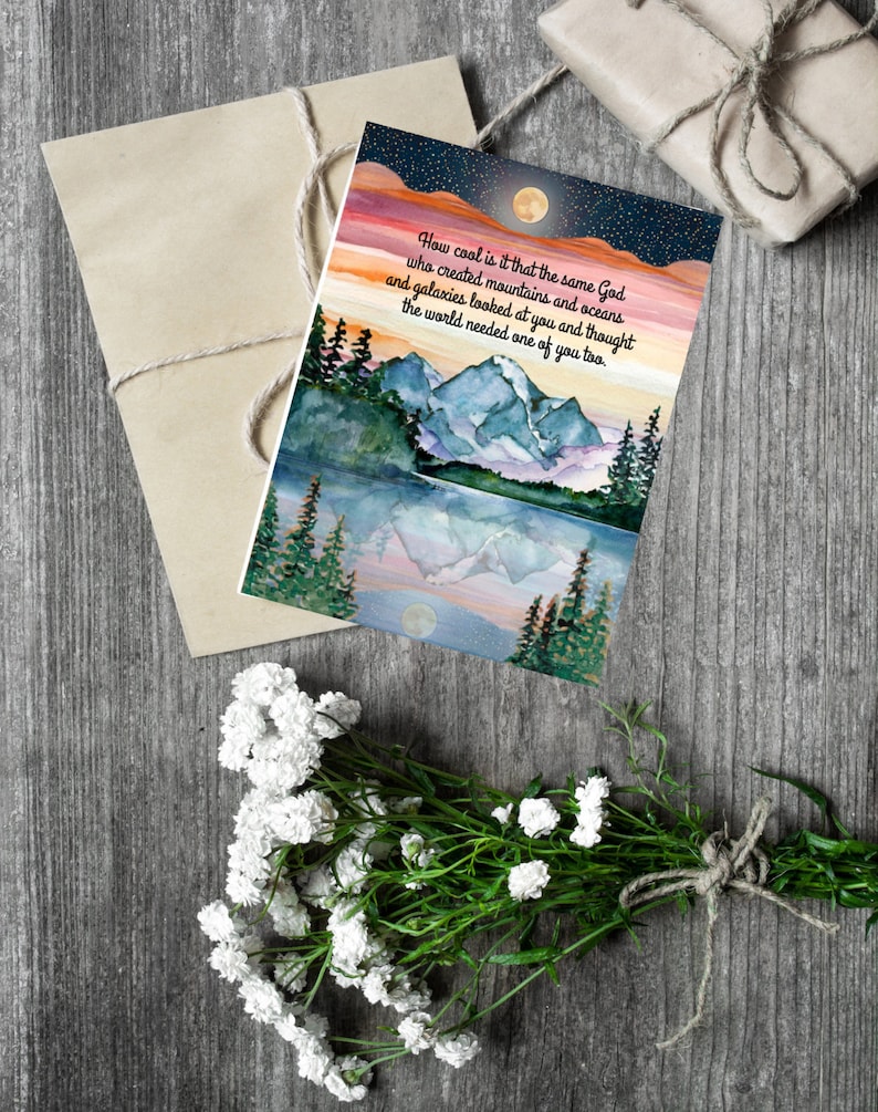 How cool is it that the same God who created mountains wall art, Inspirational wall art, God's love for you, faith base art, Christian art image 6