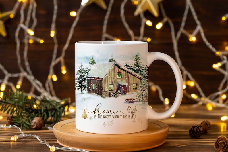 Home is the nicest word there is, Little House Mug gift, Little House on the Prairie Gift, gift for reader image 1