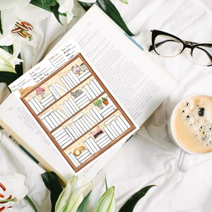 Book Reading Tracker, Reading Habit Tracker Bookmark, Book lover Gift for Bookworm, English Major Gift, Book Yearly Goal image 4