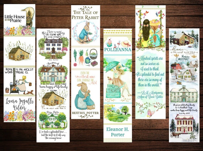 Children's Classic Books Bookmarks, Literary Bookmarks, Book lover, Gift for Bookworm, English Major Gift, Get lit bookmarks image 6