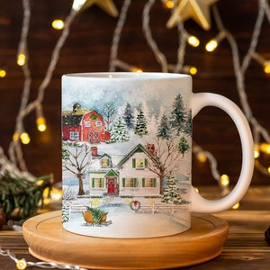 Christmas in Green Gables mug, Anne Shirley Quote — Anne Of Green Gables Art —Green Gables Mug - L M Montgomery quotes