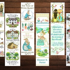 Children's Classic Books Bookmarks, Literary Bookmarks, Book lover, Gift for Bookworm, English Major Gift, Get lit bookmarks image 1