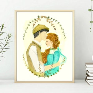 Set of 14 postcards, Kindred Spirits Art, Anne and Gilbert Watercolor Anne of Green Gables Print, Anne of Green Gables Postcards image 4