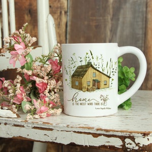 Home is the nicest word there is, Little House Mug gift, Little House on the Prairie Gift, gift for reader image 1