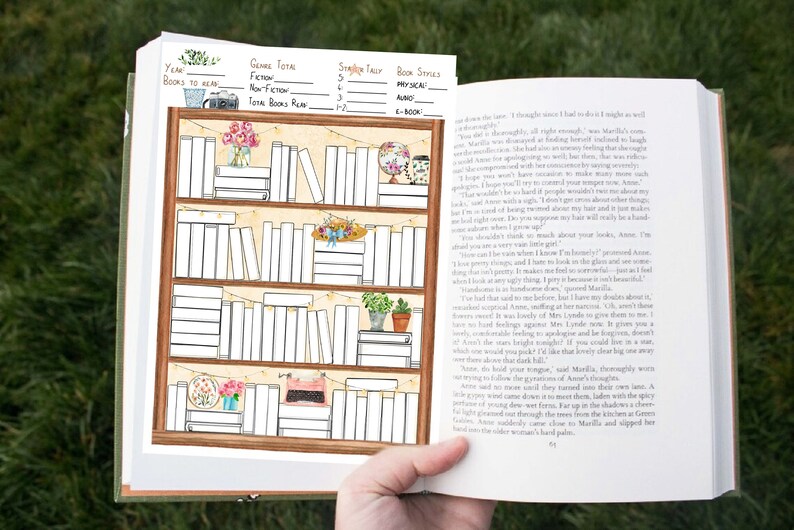 Book Reading Tracker, Reading Habit Tracker Bookmark, Book lover Gift for Bookworm, English Major Gift, Book Yearly Goal image 3