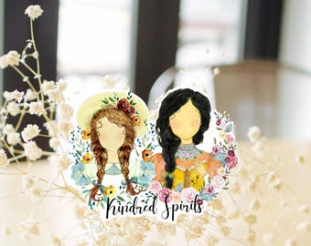 Anne of Green Gables Stickers: Kindred Spirits Watercolor Art