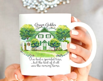 Watercolor Green Gables, Anne of Green Gables quotes mug, Kindred Spirits quote, Friendship quotes gift, L. M. Montgomery quotes