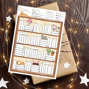 Book Reading Tracker, Reading Habit Tracker Bookmark, Book lover Gift for Bookworm, English Major Gift, Book Yearly Goal image 5