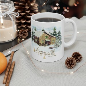 Home is the nicest word there is, Little House Mug gift, Little House on the Prairie Gift, gift for reader image 3