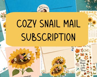 Monthly Surprise Snail Mail Subscription | Cozy Snail Mail Stationery, Journaling, Slow Living