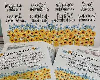 Christian Affirmations / Bible Memory Verse Cards / Trusting God Bible Verse Cards / Scripture Card / Christian Gifts for Women