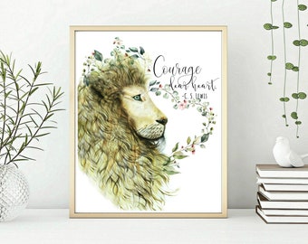 Narnia Aslan Art Printable Instant Digital Download With and Without ...