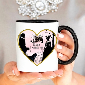 Taza de Jane Eyre: Lectora, me casé con él, regalo para amantes de los libros