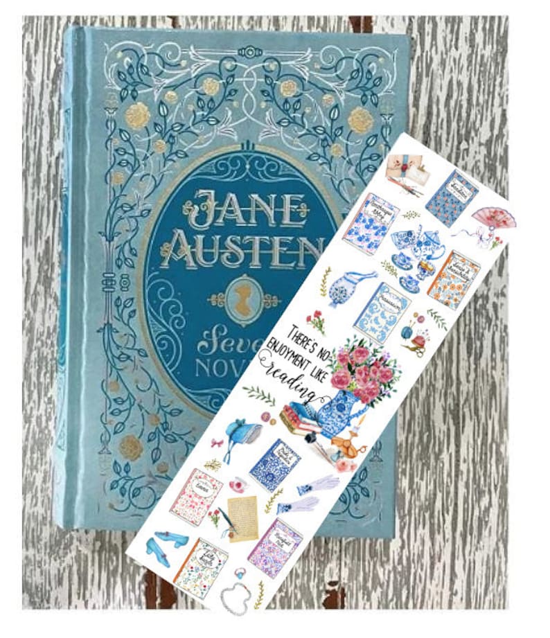 Jane Austen Heroines, Jane Austen Literary bookmarks, Pride and Prejudice Quote, Book Lover Gift for English Major, Gift for reader image 7