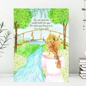 Set of 14 postcards, Kindred Spirits Art, Anne and Gilbert Watercolor Anne of Green Gables Print, Anne of Green Gables Postcards image 6