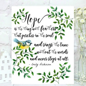 Digital Download Emily Dickinson poem, Illustrated Poem, Literary Gift Book for Poetry Lover and Bookworm, Book Lover, Books, Literature,