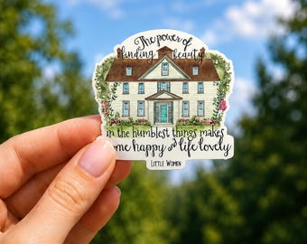 Little Women Sticker, Anne of Green Gables Sticker & Jane Austen Inspired Vinyl Stickers | Cottagecore Book Lover Gift