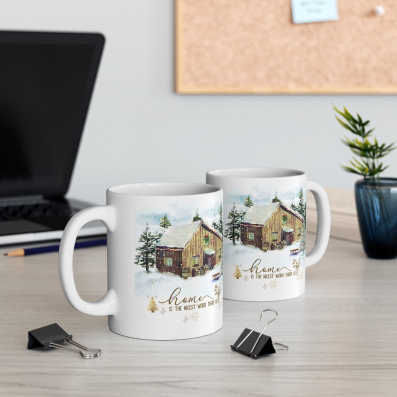 Home is the nicest word there is, Little House Mug gift, Little House on the Prairie Gift, gift for reader image 6