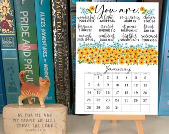 2024 Scripture Calendar, 2024 Christian desk calendar, faith base calendar, 2024 bible verses calendar