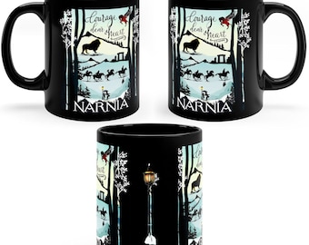 Narnia Mug, Courage dear heart, Watercolor lion Aslan with quote, Narnia book quotes, Narnia gift for her, Narnia gifts