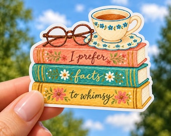 Mary Bennet Inspired Stickers, Regency Tea, Books, Florals (Fan Art)