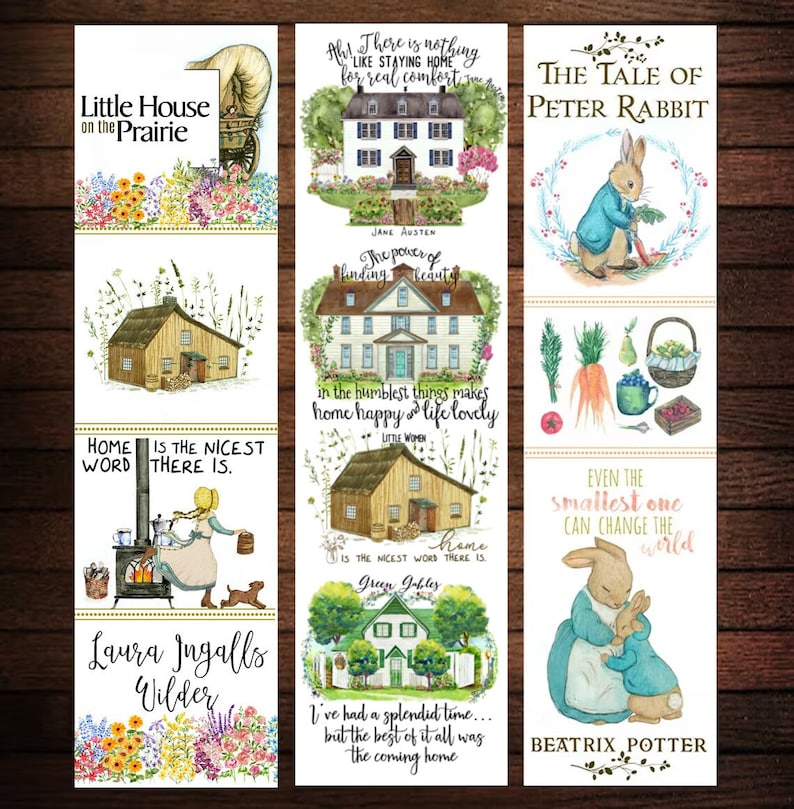Children's Classic Books Bookmarks, Literary Bookmarks, Book lover, Gift for Bookworm, English Major Gift, Get lit bookmarks image 8