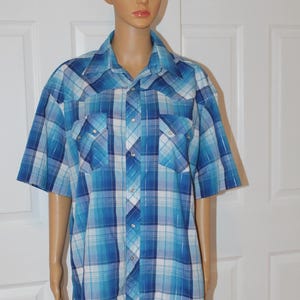 GR.L, Wrangler Westernhemd mit Metallicfaden, Vintage 1980er Jahre, Brustumfang 102 cm