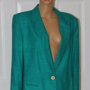 Sz. L, Lord and Taylor Raw Silk Blazer, Vintage 1990's, 38" bust