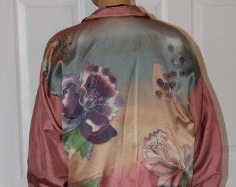 floral silk track jacket