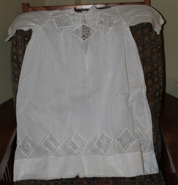 Beautiful Cotton Lawn Christening Dress, Vintage 1